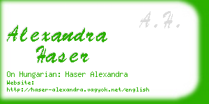 alexandra haser business card